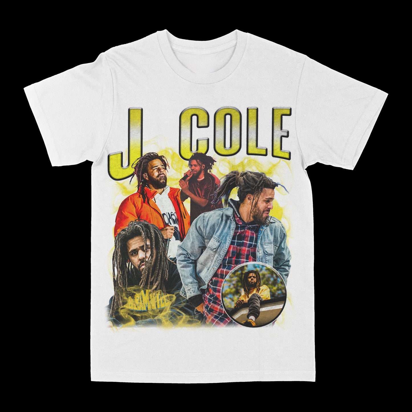 J.Cole Yellow Graphic Tee Style001