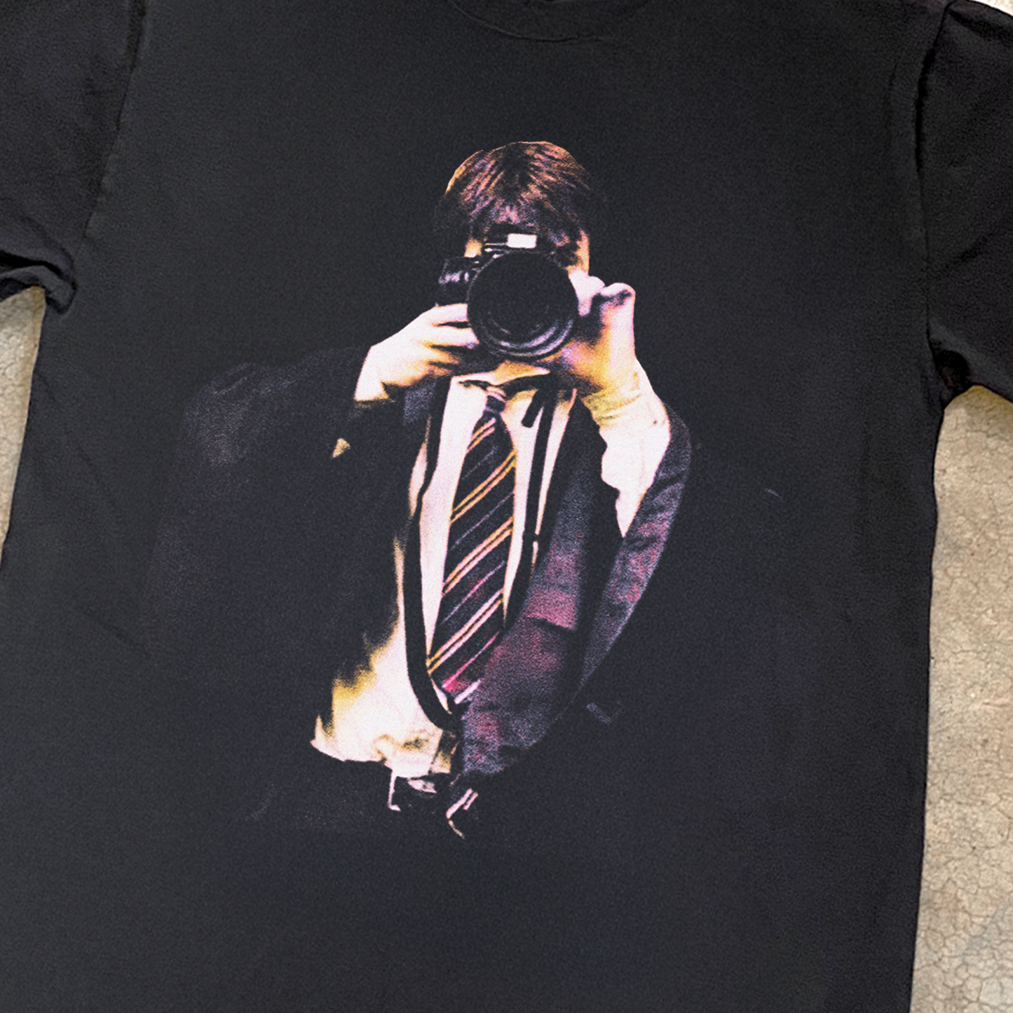 'POTTER PAP' HEAVY FADED BLACK T-SHIRT