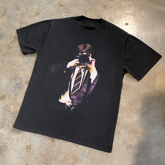 'POTTER PAP' HEAVY FADED BLACK T-SHIRT