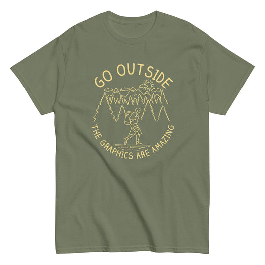 Go Outside The Graphics Are Amazing Men's Classic Tee