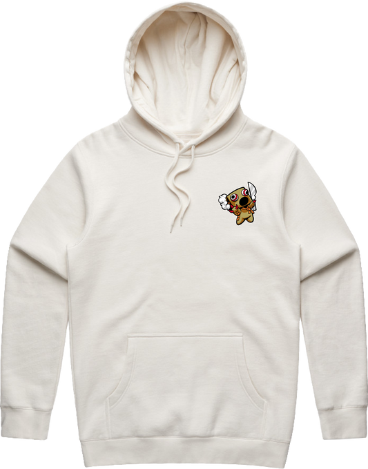 GUILTY GEAR - 'Mini Faust' Small Logo Embroidered Pullover Hoodie - Natural