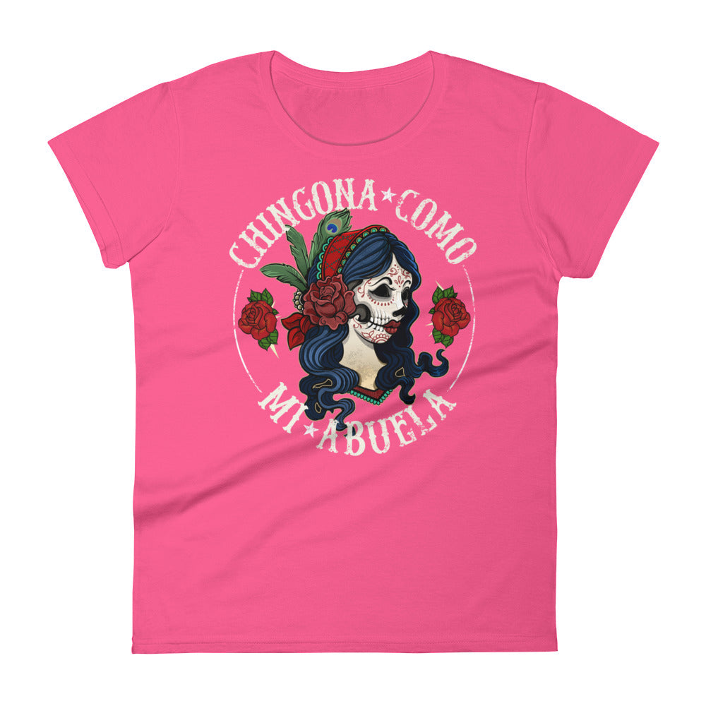 Chingona Como Mi Abuela Rose Vintage Ladie's T-Shirt