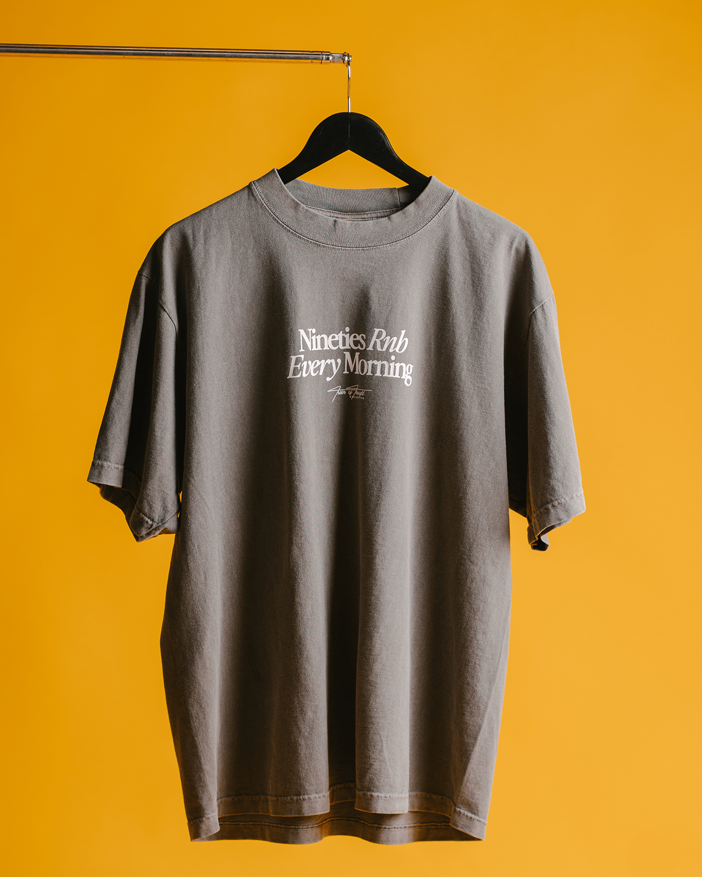 Nineties Rnb Every Morning V2 Oversized Cement Tee