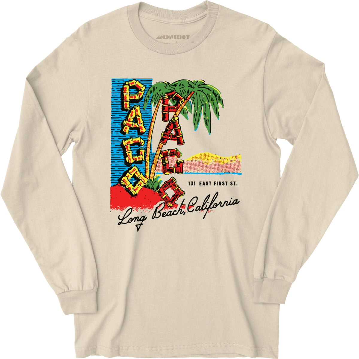 Pago Pago - Long Beach, CA - Vintage Tiki Bar - Long Sleeve T-Shirt