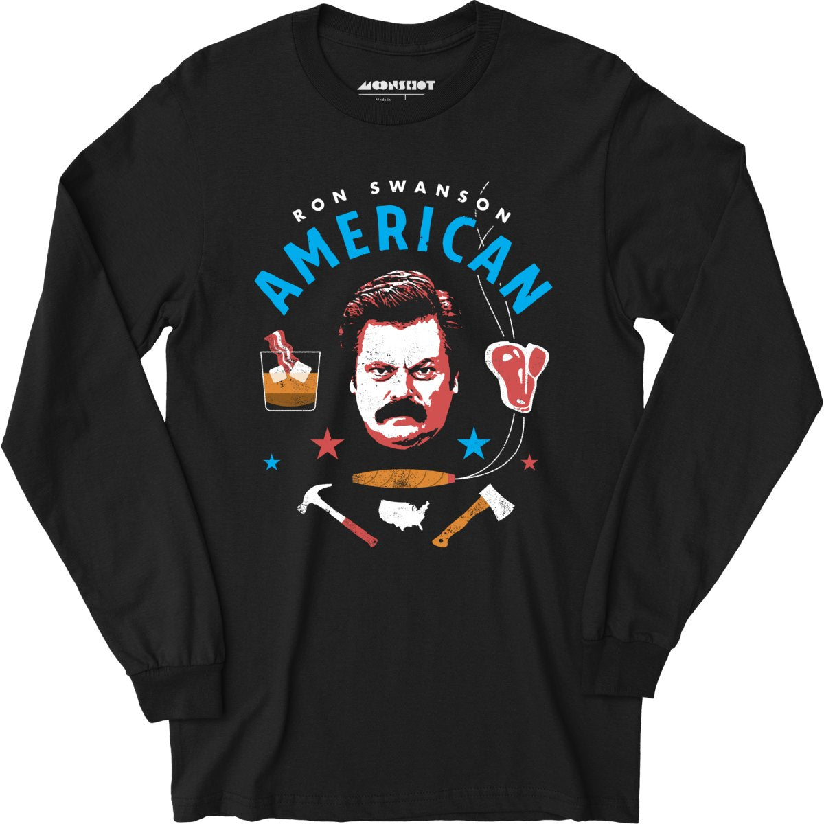 Ron Swanson American - Long Sleeve T-Shirt