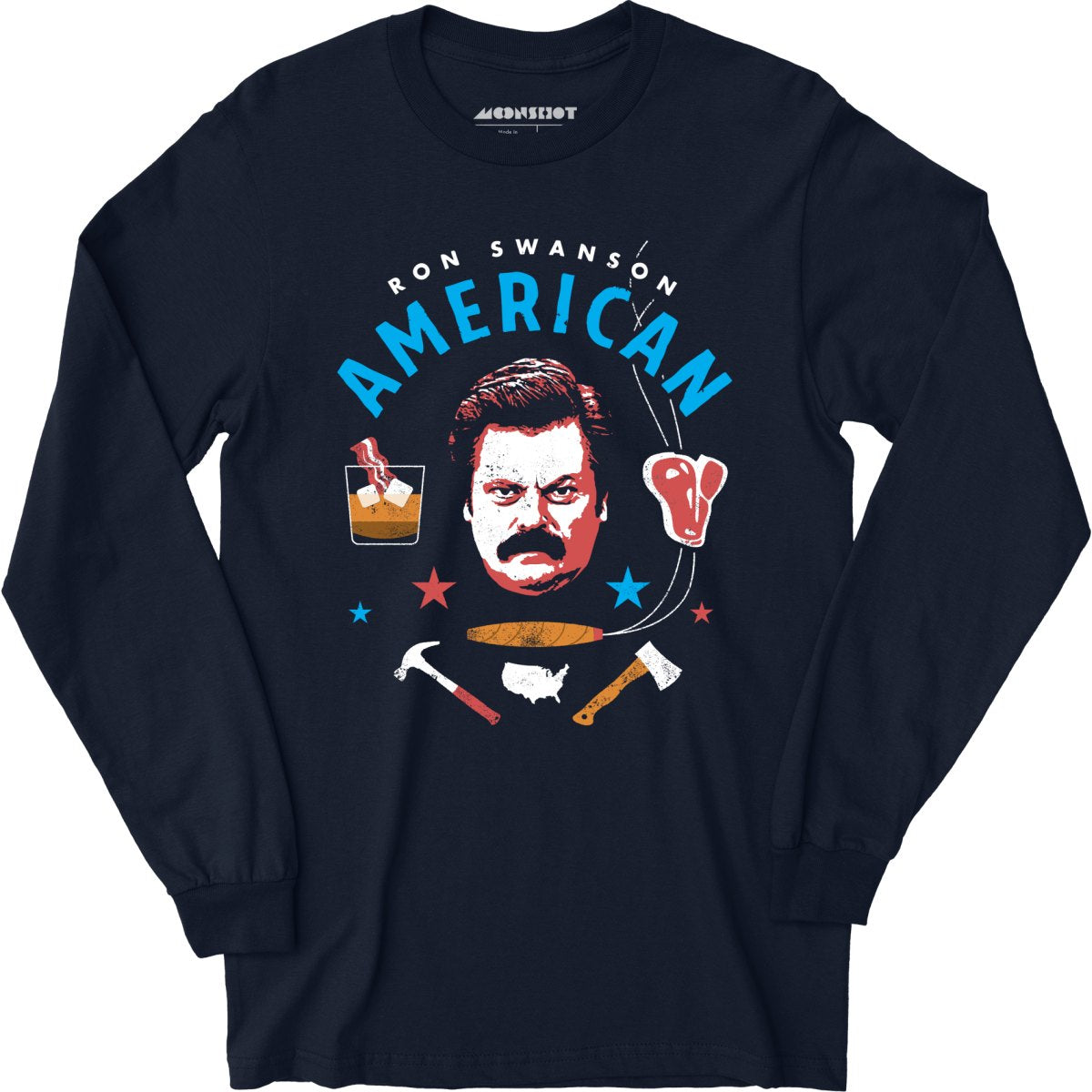 Ron Swanson American - Long Sleeve T-Shirt