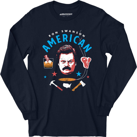 Ron Swanson American - Long Sleeve T-Shirt