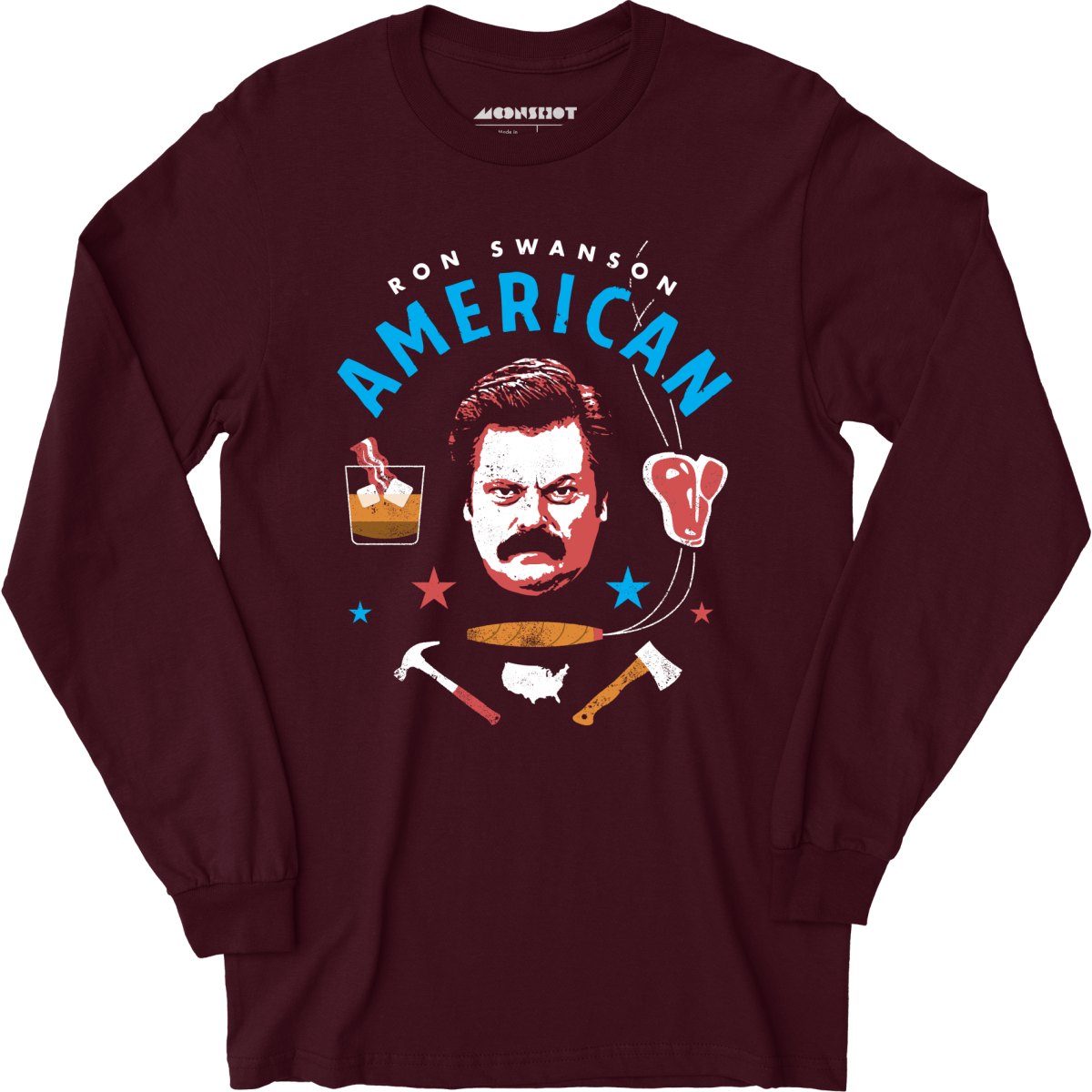 Ron Swanson American - Long Sleeve T-Shirt
