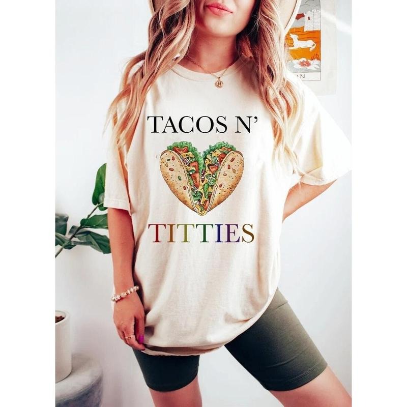 tacos and titties shirt | funny lesbian shirt | lesbian taco shirt | lesbian bride | lesbian wedding | queer taco | bisexual | bachelorette  T-shirt, sweater and Hoodie