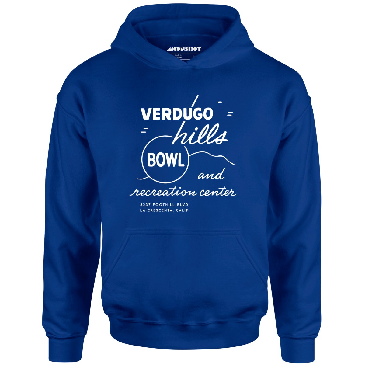 Verdugo Hills v2 - La Crescenta, CA - Vintage Bowling Alley - Unisex Hoodie