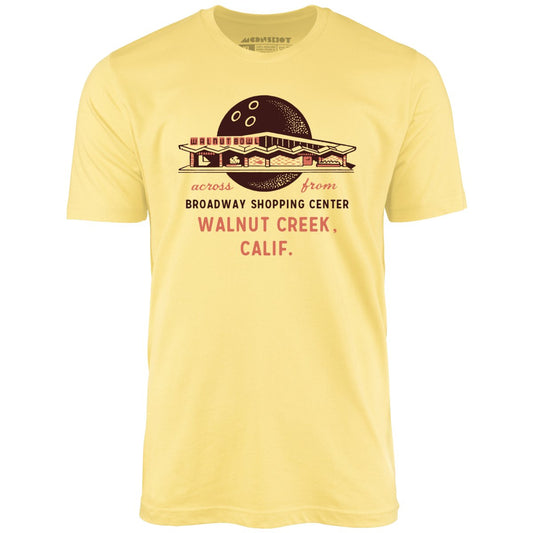 Walnut Bowl - Walnut Creek, CA - Vintage Bowling Alley - Unisex T-Shirt