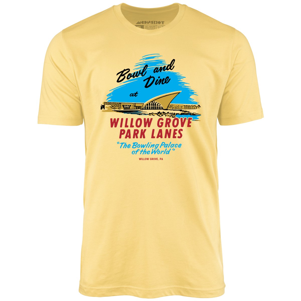 Willow Grove Park Lanes - Willow Grove, PA - Vintage Bowling Alley - Unisex T-Shirt