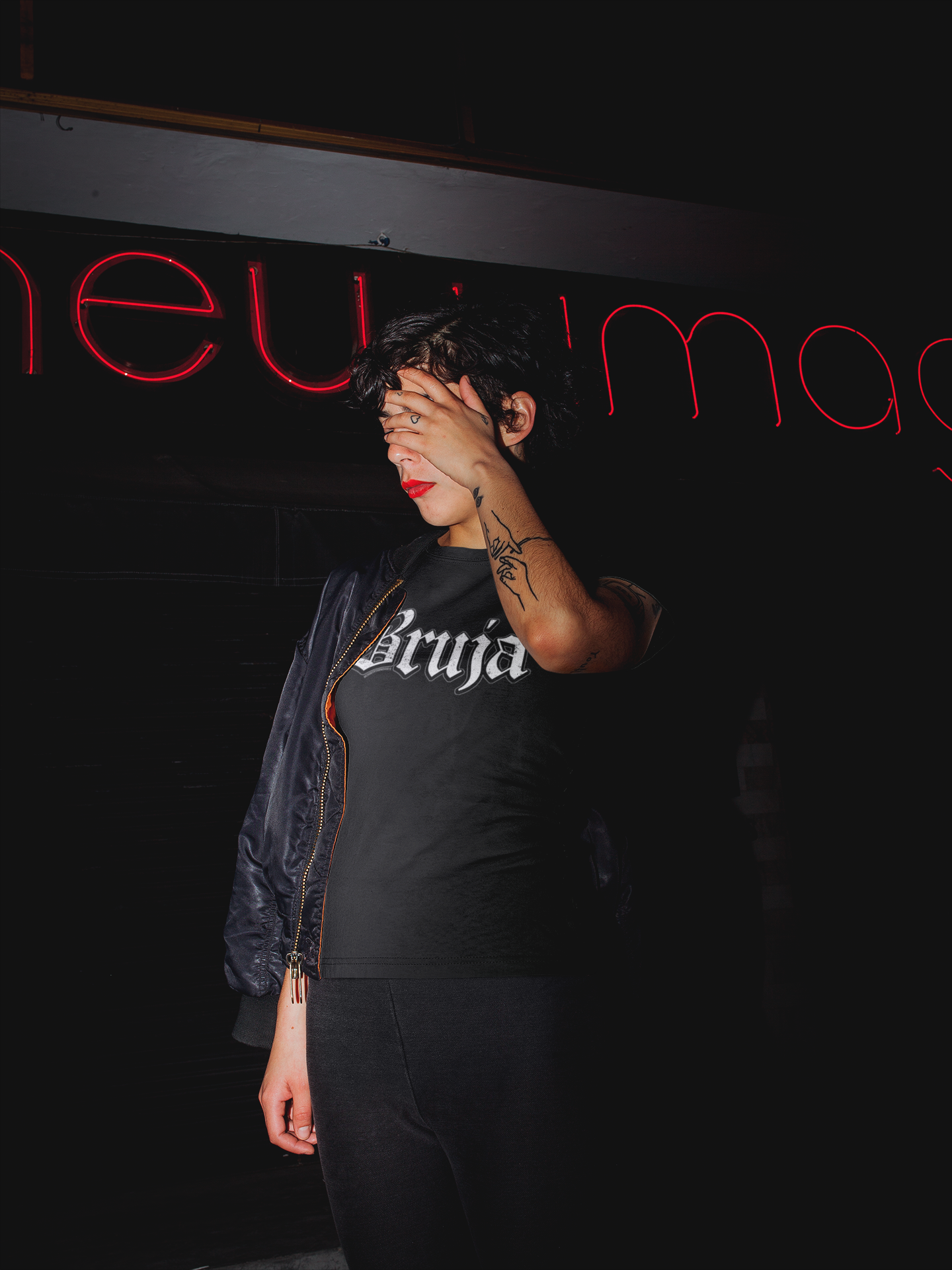 Bruja Vintage Text Only Chingona T-Shirt