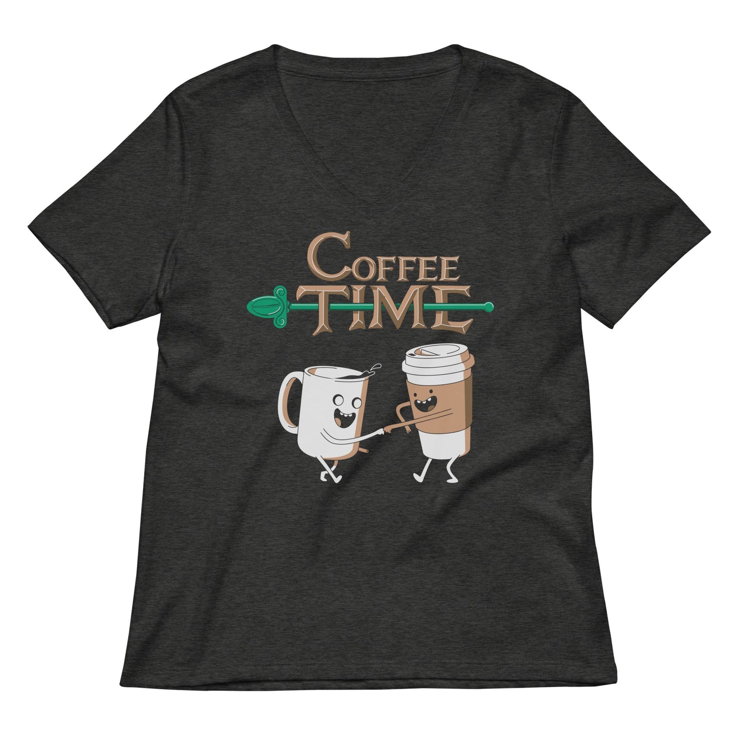 Coffee Time Women's V-Neck Tee