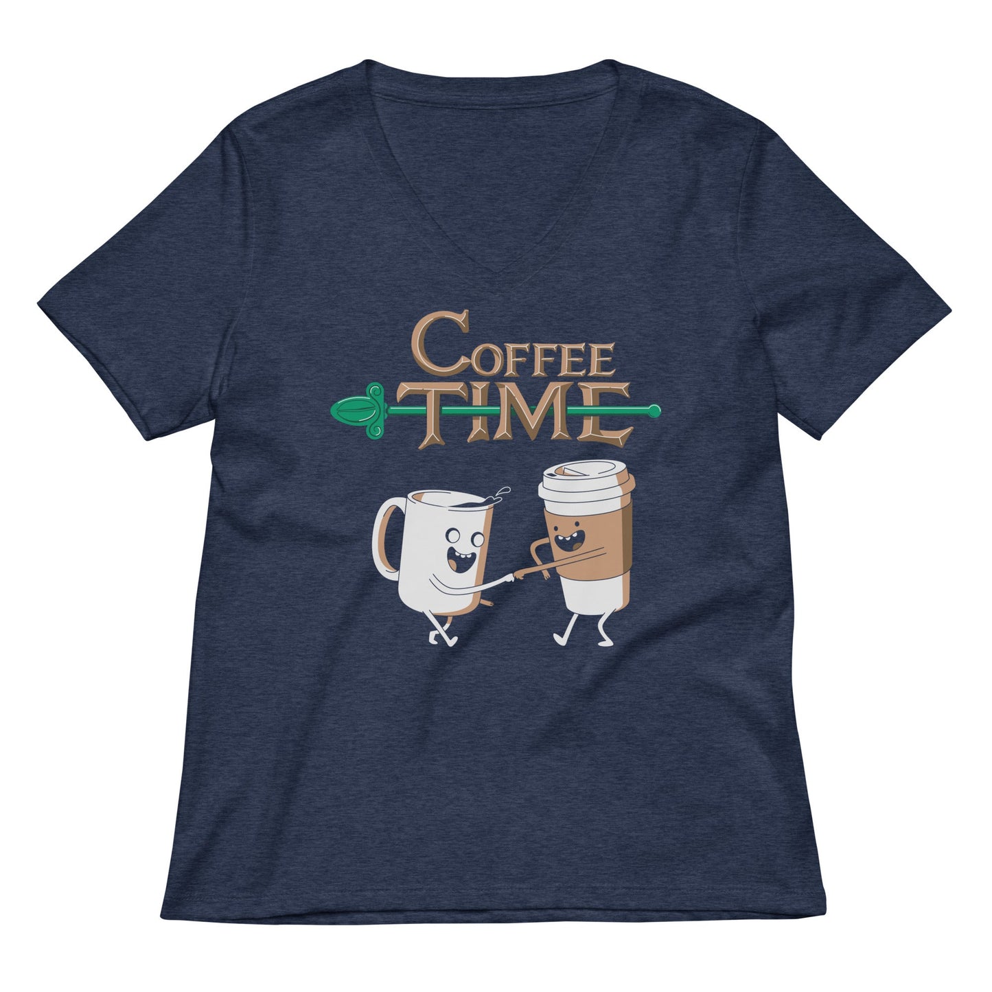 Coffee Time Women's V-Neck Tee