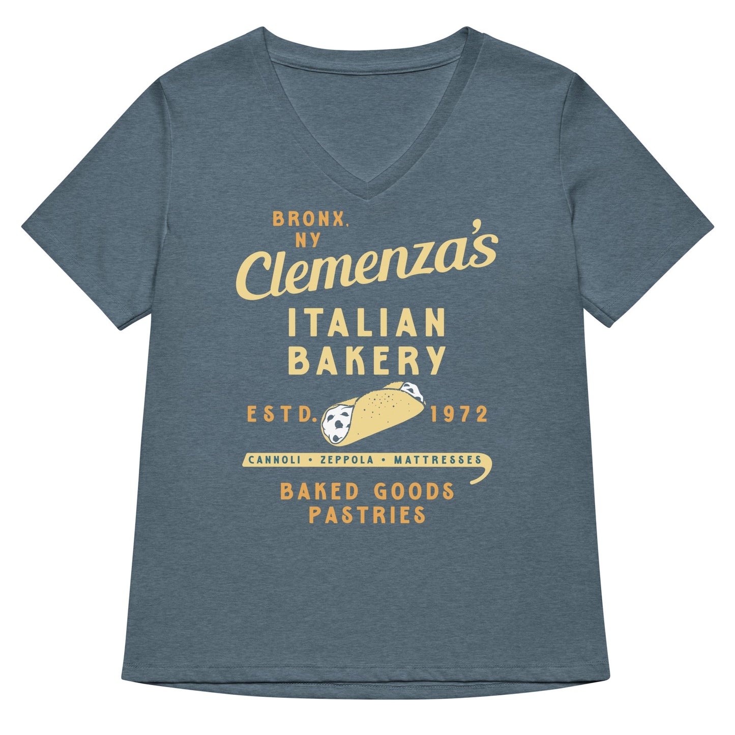 Clemenza's Italian Bakery Women's V-Neck Tee