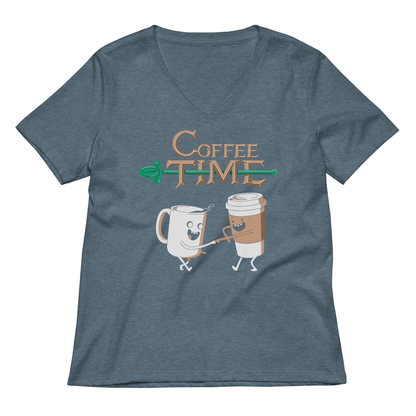 Coffee Time Women's V-Neck Tee