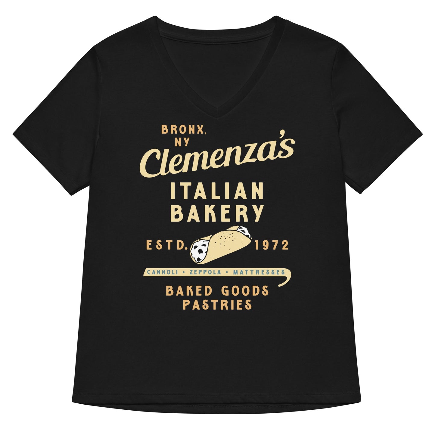 Clemenza's Italian Bakery Women's V-Neck Tee