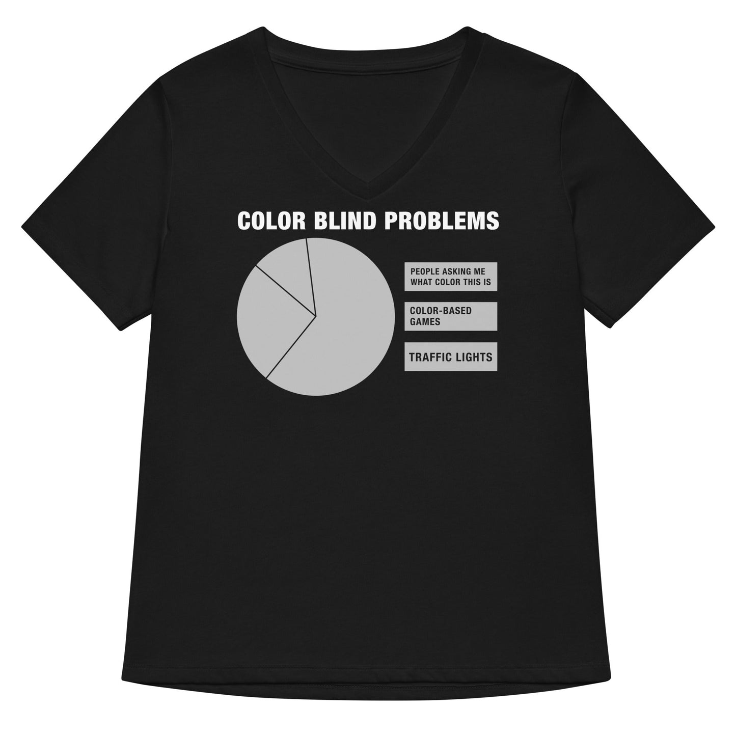 Color Blind Problems Women's V-Neck Tee