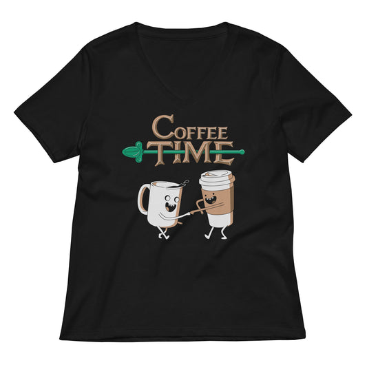 Coffee Time Women's V-Neck Tee